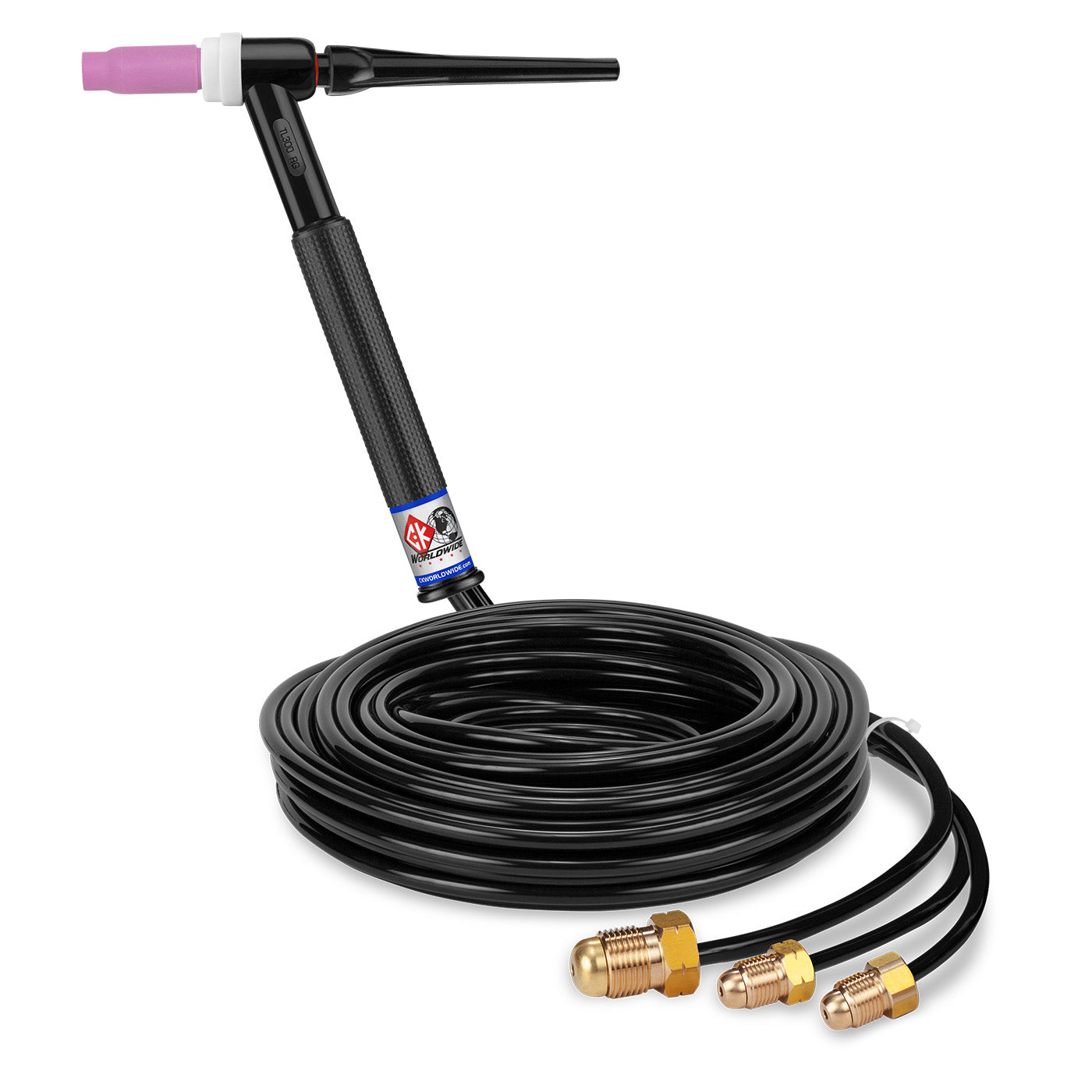 CK Worldwide TL325 350 Amp Water-Cooled TIG Torch, Rigid Head, 25' Trim-Line
