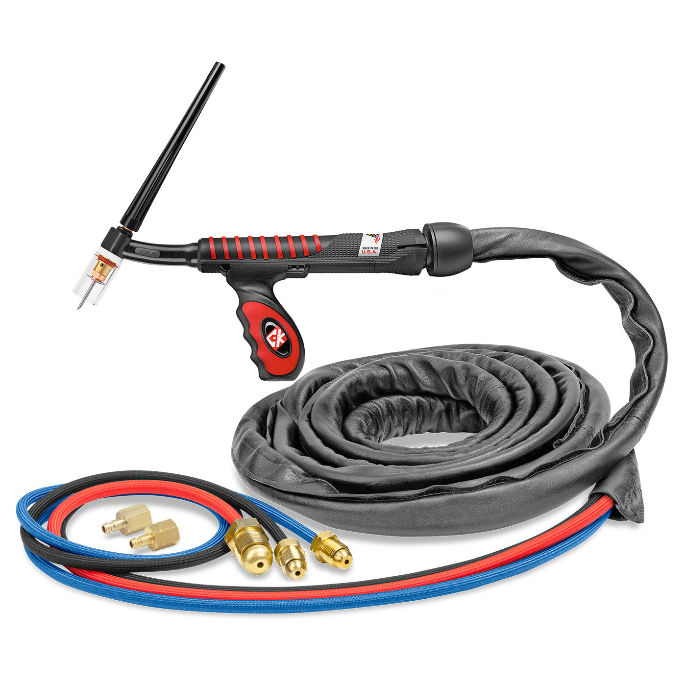 CK Worldwide US2312SF FX 230 Amp Flex Head TIG Torch Water-Cooled 12.5' SuperFlex