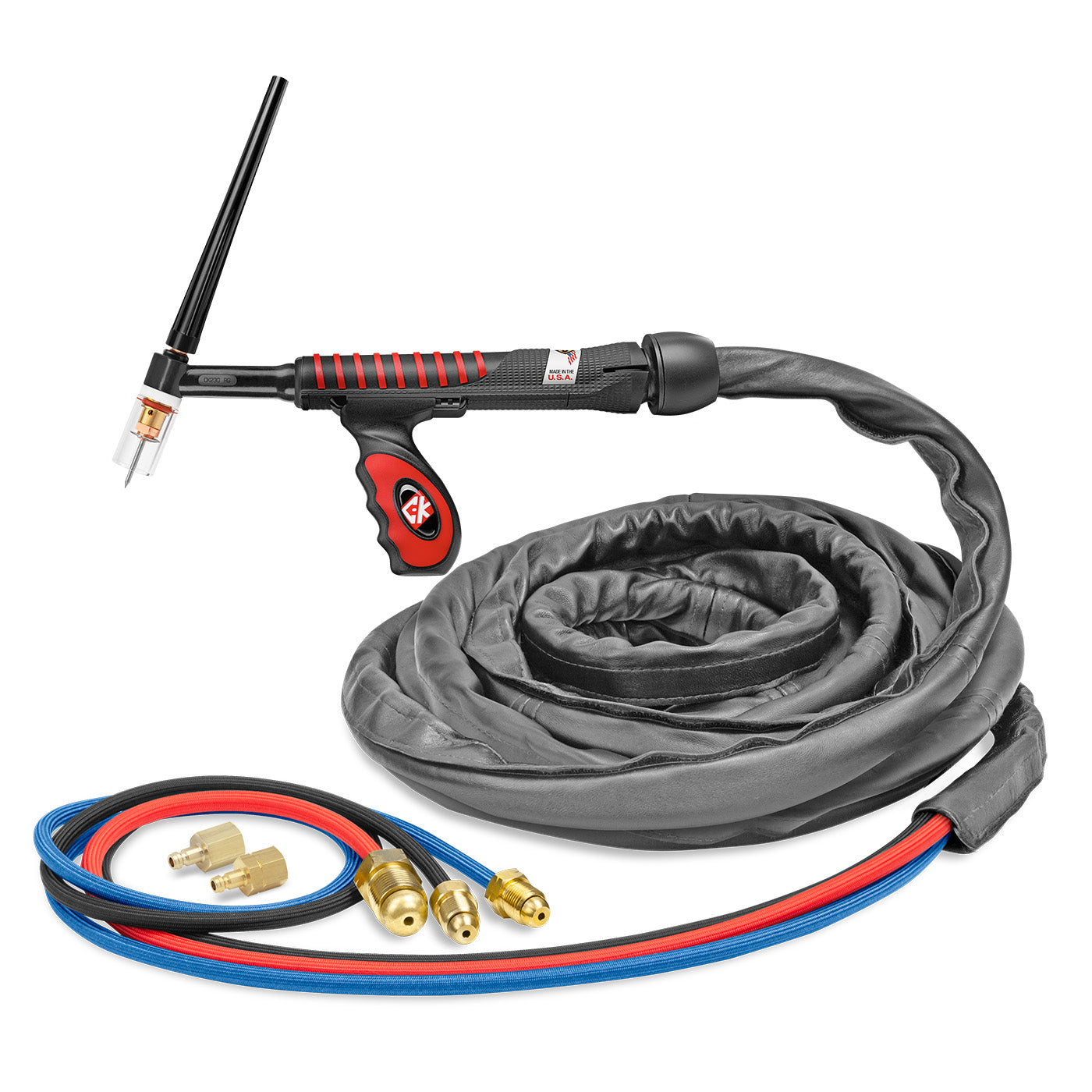 CK Worldwide US2325SF TIG Torch - 230 Amp Water-Cooled with Rigid Head and 25' Super-Flex Cable
