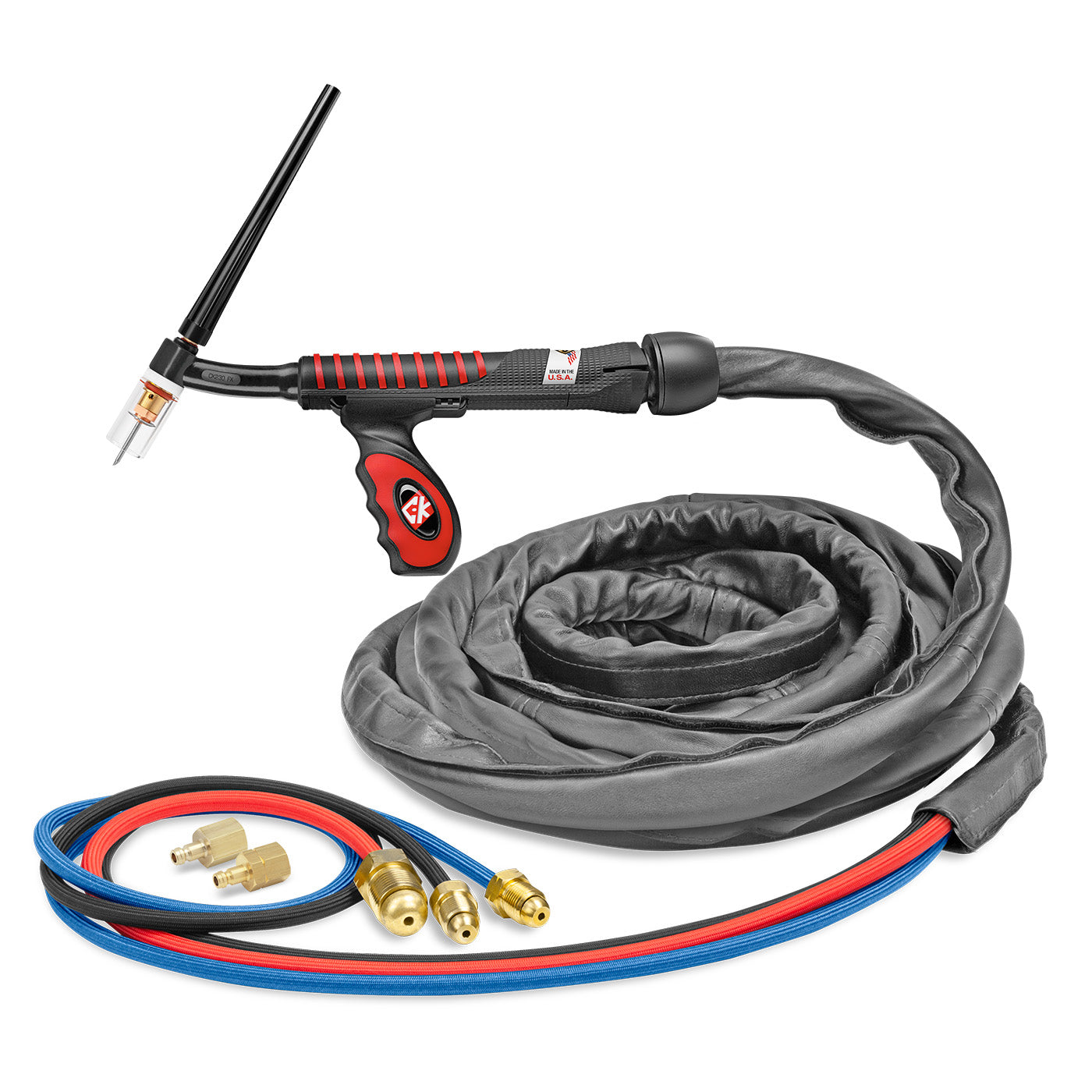 CK Worldwide USFL2325SF - 230 Amp Flex-Loc TIG Torch, Water-Cooled, 25' Super-Flex Cable