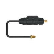 CK SafeLoc male Dinse 25 (3/8 in) black connector with coiled cable and brass fitting torch connector