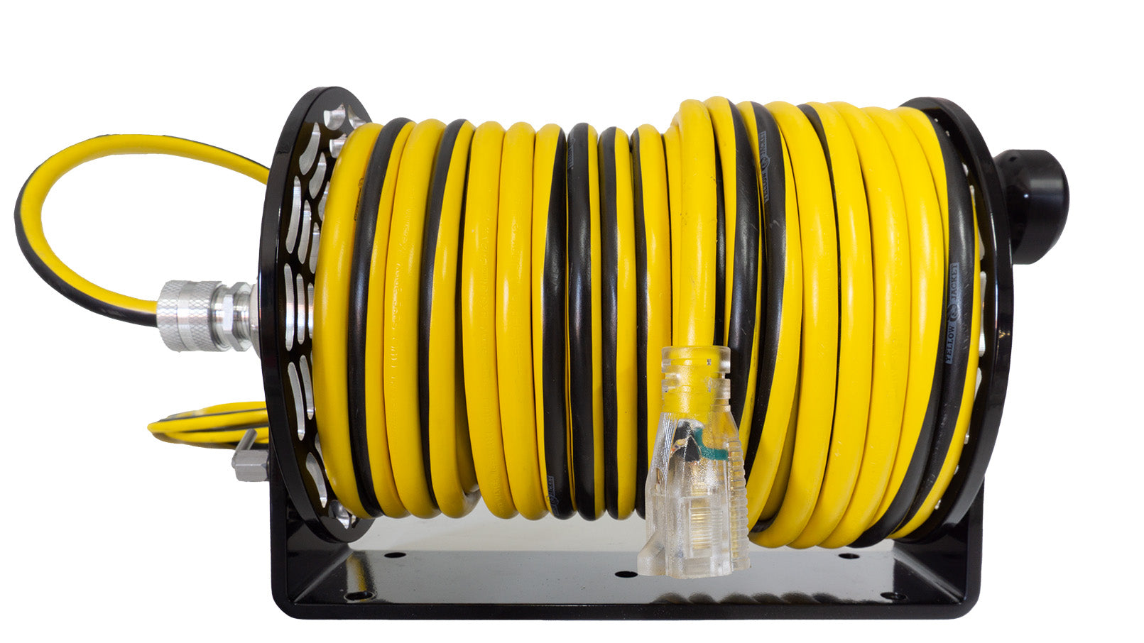 BadAssReels Mini Black Widow Extension Cord Reel.