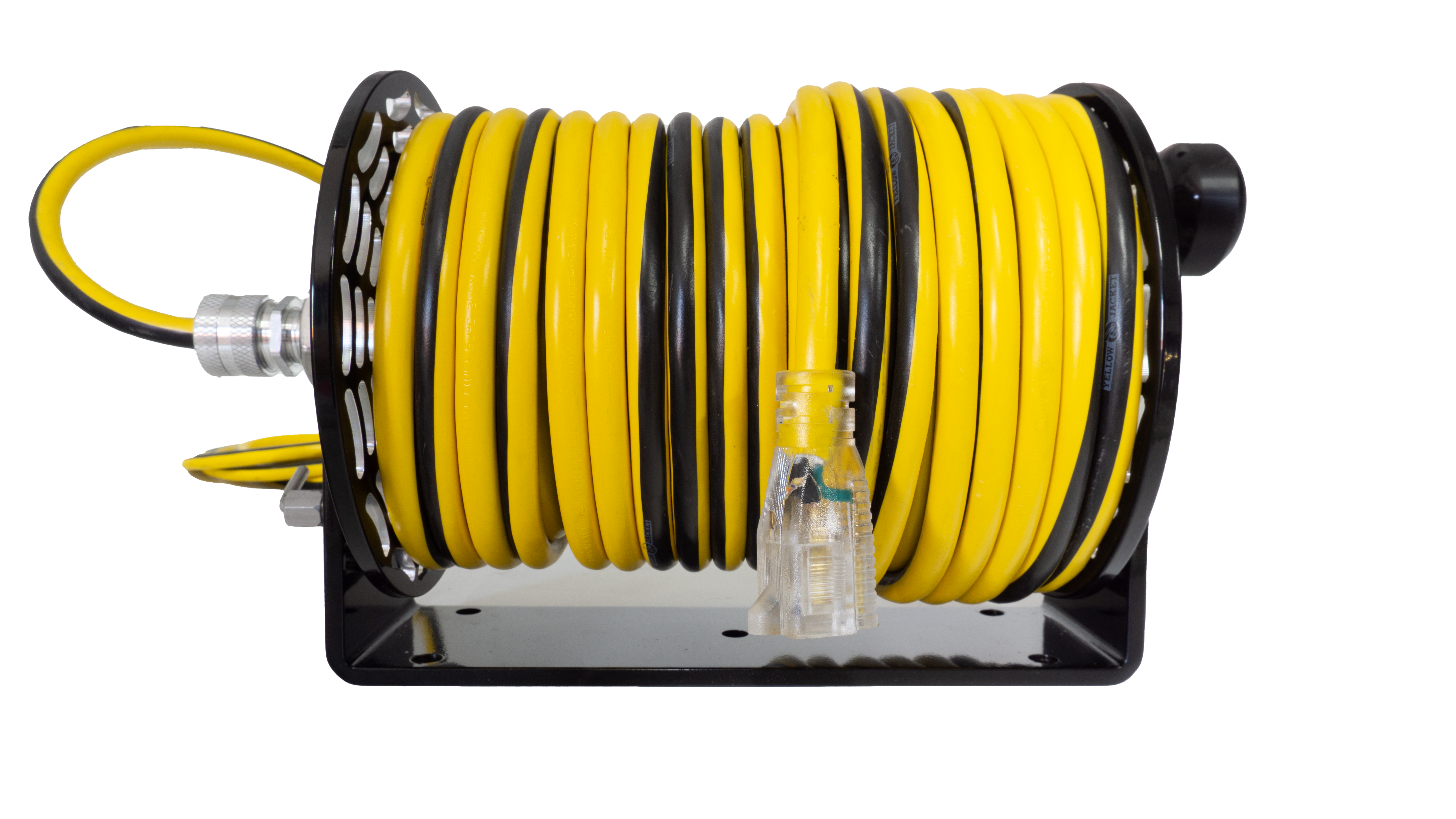 BadAssReels Mini Black Widow Extension Cord Reel.