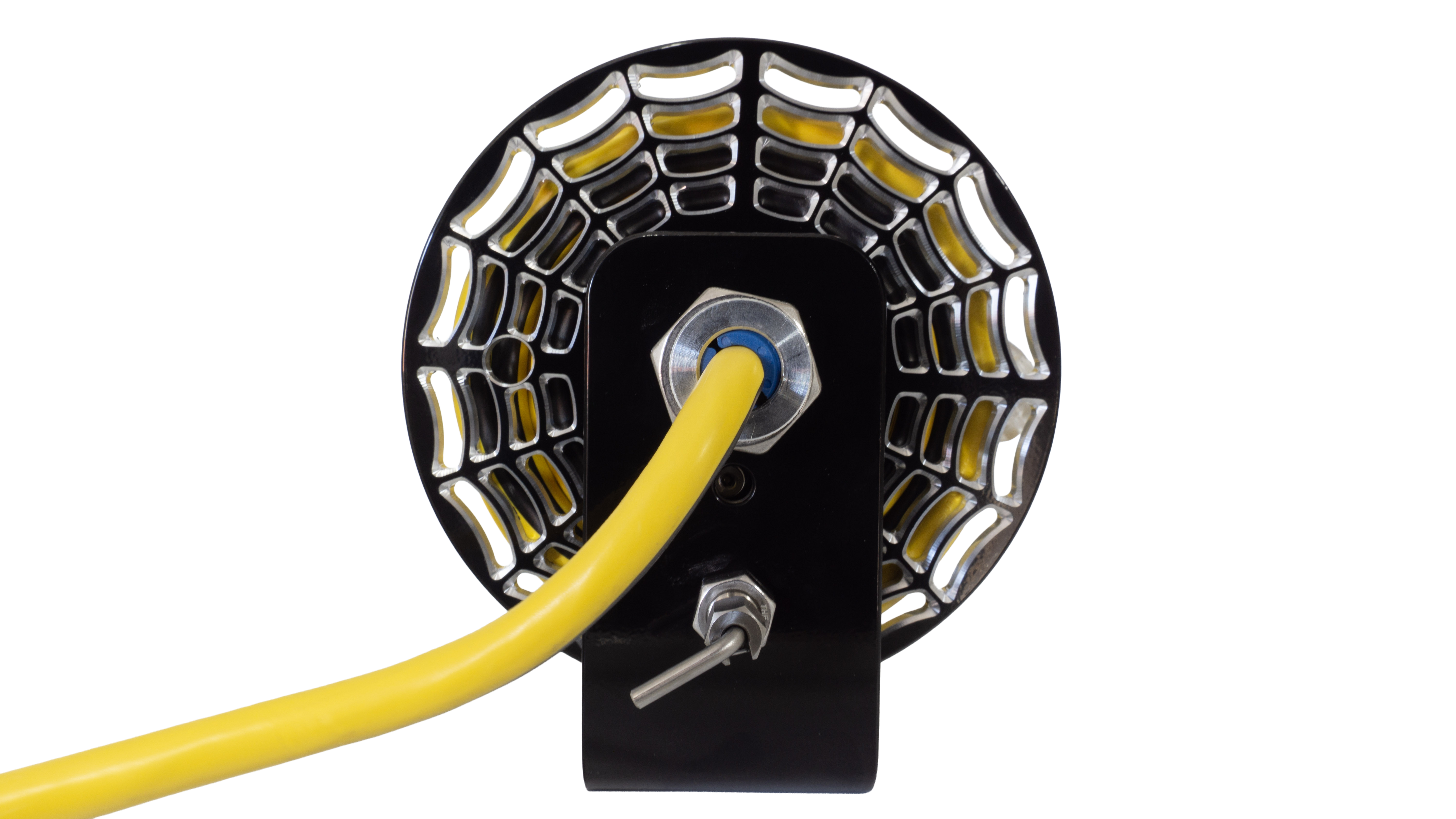 BadAssReels Mini Black Widow Extension Cord Reel.