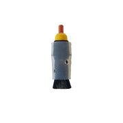 EASYkleen EKP107 Plus MIG weld cleaning brush with yellow cap, cylindrical carbon bristle head and vent holes