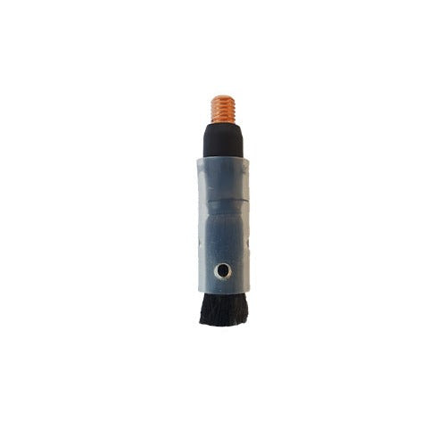 EASYkleen EKPRO-130 Pro-S weld cleaning brush with grey body, black cap, carbon bristle head and threaded stud