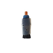 EASYkleen EKPRO-131 Pro-M weld cleaning brush with grey body, blue cap, wide carbon bristle head and stud