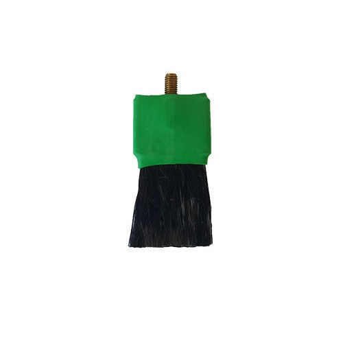 EASYkleen EKT106 TEC Rapid weld cleaning brush with green cap, wide flat carbon bristle head and threaded stud