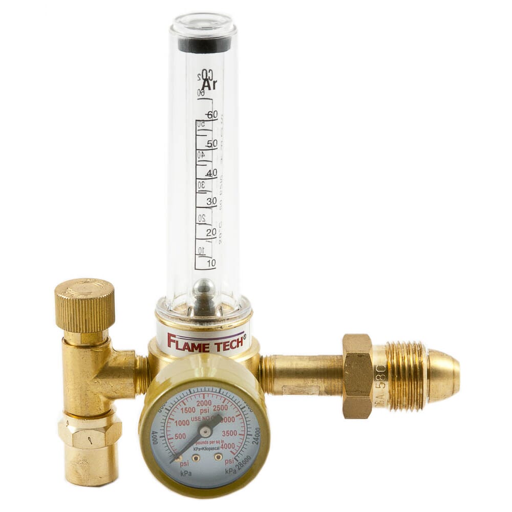 Victor® 1400-Series Compatible Light-Medium Duty Argon Flowmeter Regulator, Side Mount, 0-60 Scfh, 4,000 PSI, CGA-580 (85364)