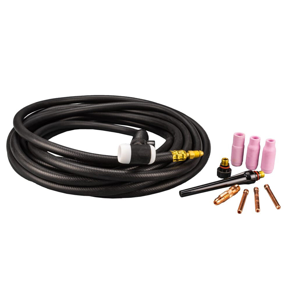 TIG Torch Assy Hw17 150 Amp 25' 1 Pc Flex Head & Valve Rbr