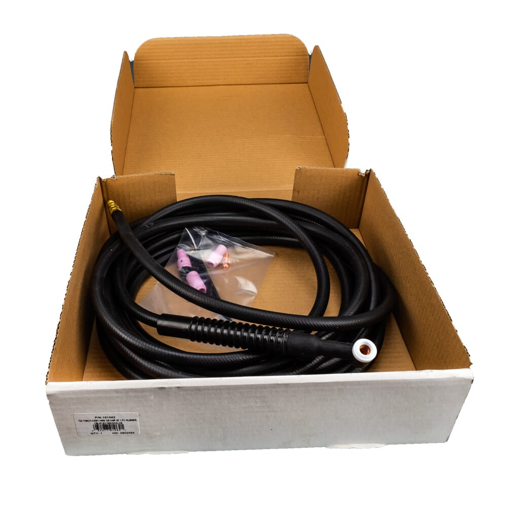 TIG Torch Assy Hw9 125 Amp 25' 1 Pc Rubber Cbl/Flex Head/Val