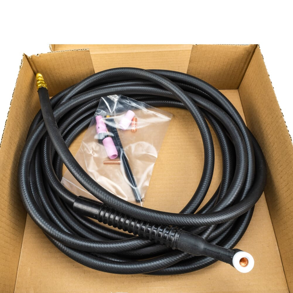 TIG Torch Assy Hw9 125 Amp 25' 1 Pc Rubber Cbl/Flex Head/Val