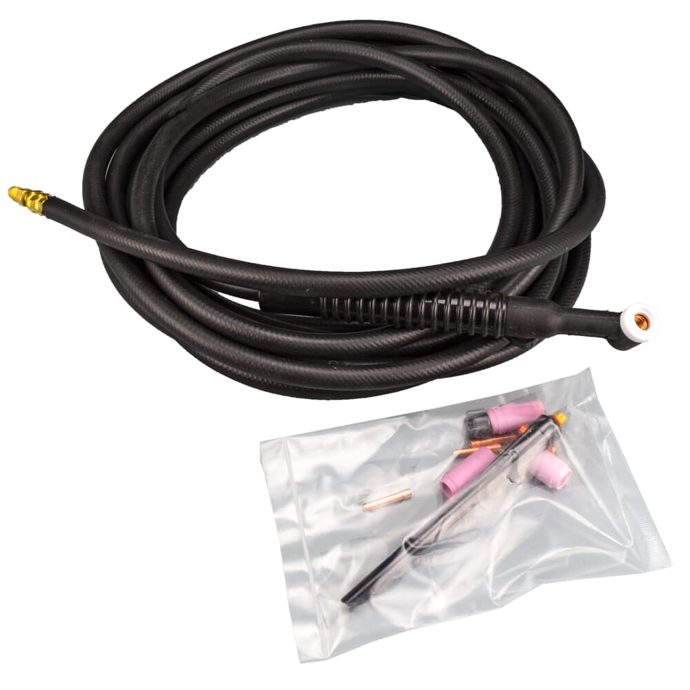 TIG Torch Assy Hw9 125 Amp 25' 1 Pc Rubber Cbl/Flex Head/Val