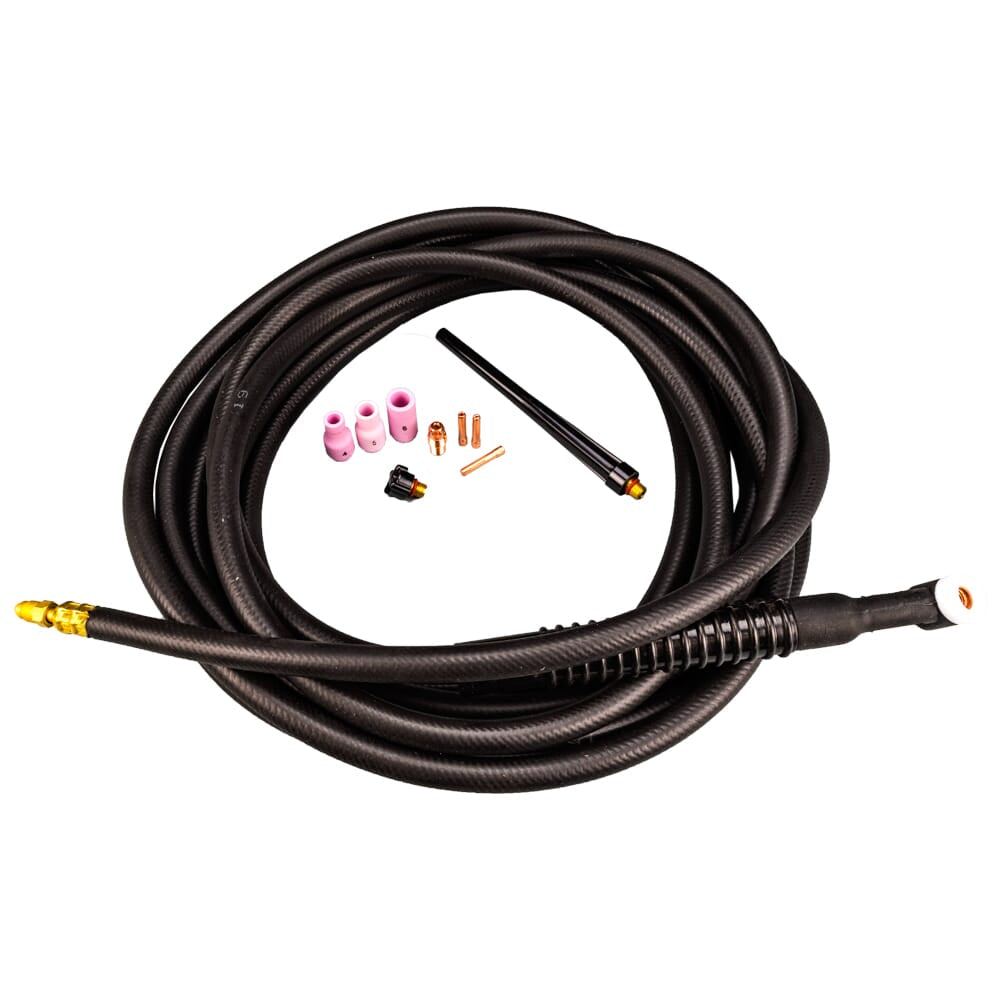 TIG Torch Assy Hw9 125 Amp 25' 1 Pc Rubber Cbl/Flex Head/Val