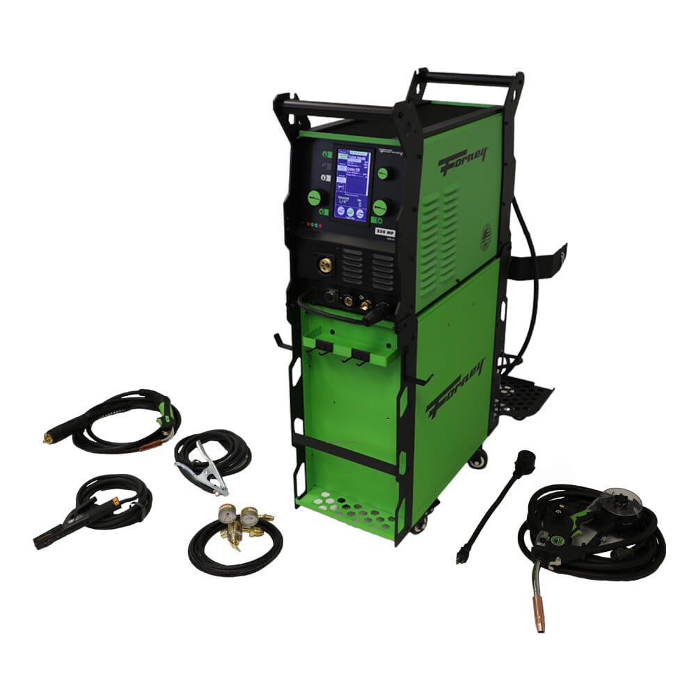Forney® PRO 250 Multi-Process Welder Hornet Spool Gun Accessory Package and Dual Cylinder Cabinet Cart