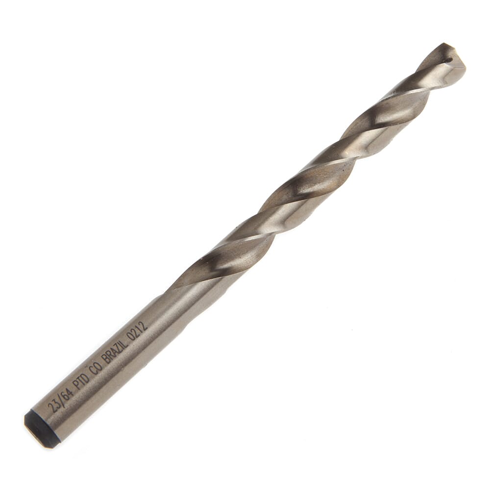 8 Percent Cobalt Drill Bit, 135 Degree Split Point, 23/64 in