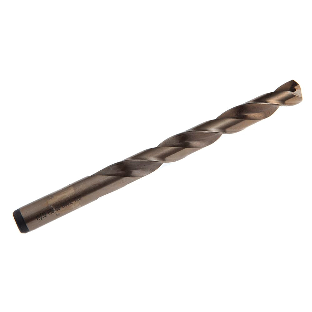 8 Percent Cobalt Drill Bit, 135 Degree Split Point, 15/32 in
