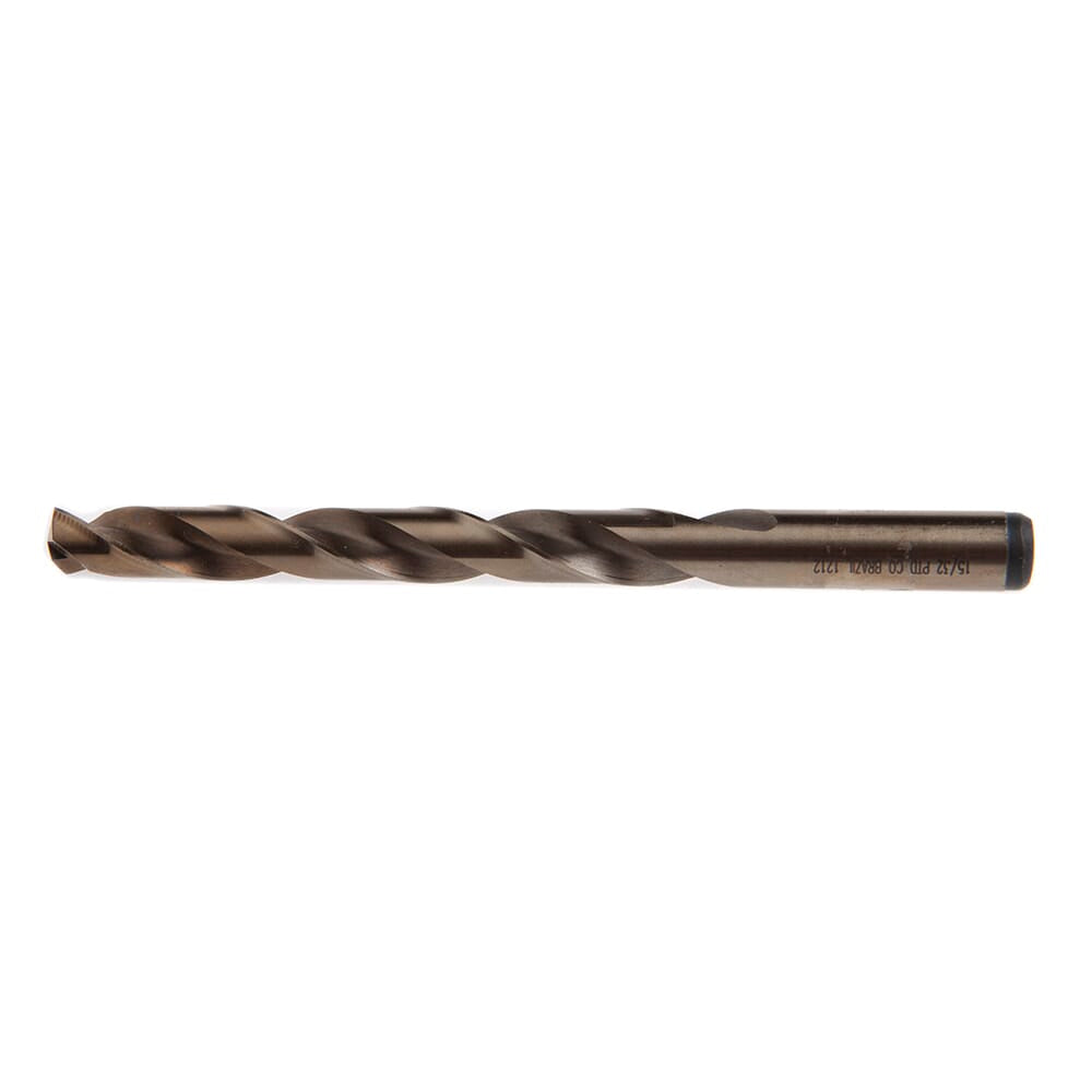 8 Percent Cobalt Drill Bit, 135 Degree Split Point, 15/32 in