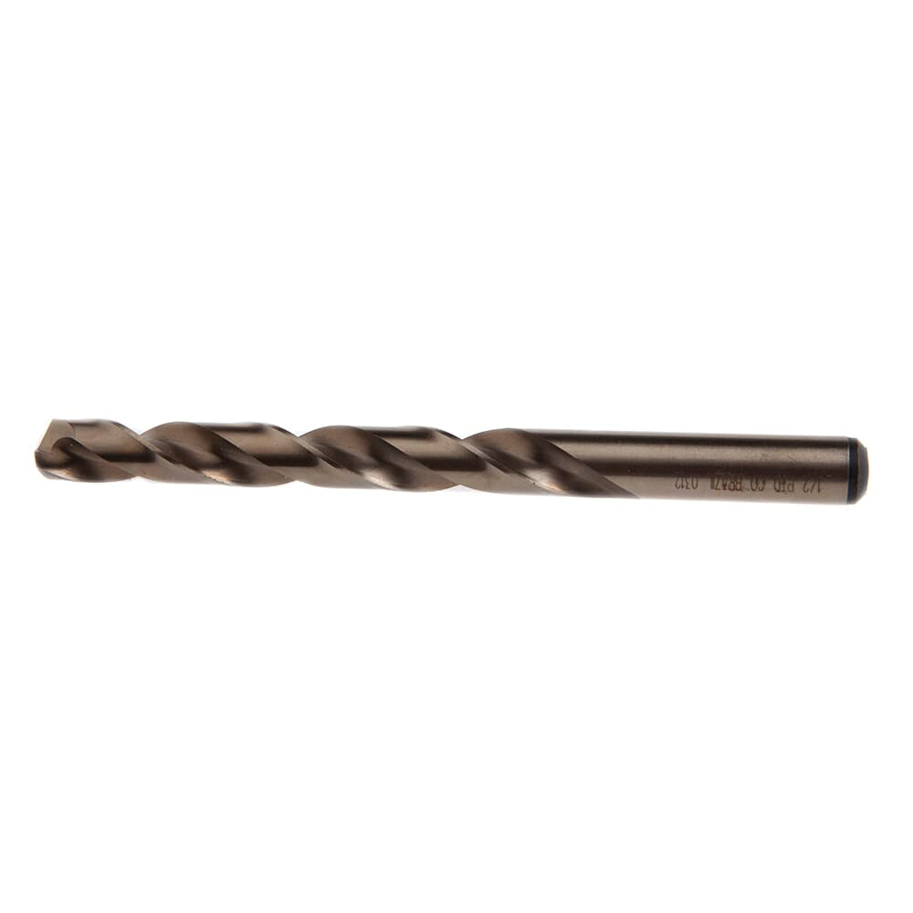 8 Percent Cobalt Drill Bit, 135 Degree Split Point, 1/2 in
