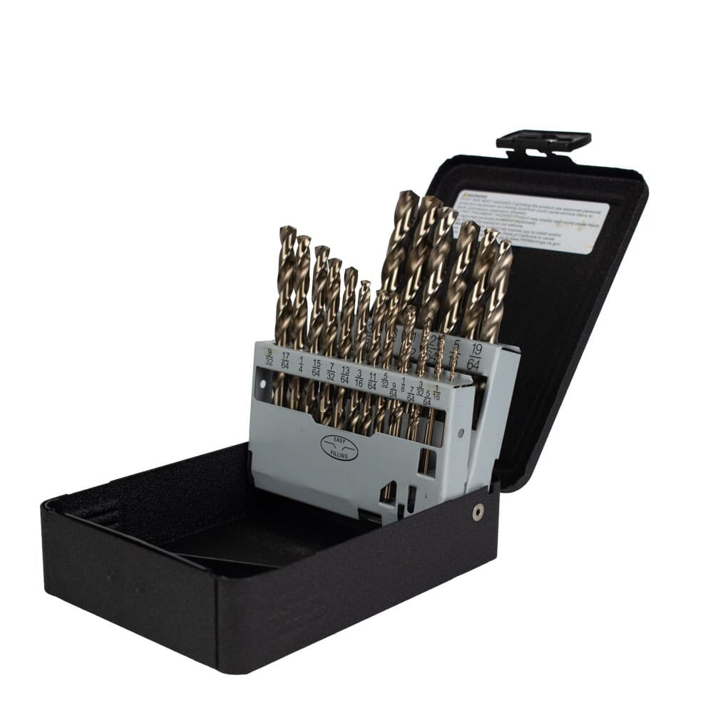 21-Piece 8 Percent Cobalt Drill Bit Set, 135 Degree Split Point (1/16 in - 3/8 in x 64ths)