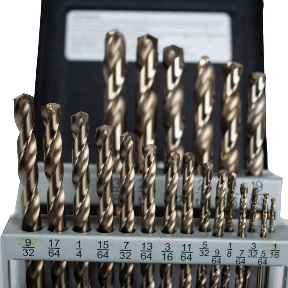 21-Piece 8 Percent Cobalt Drill Bit Set, 135 Degree Split Point (1/16 in - 3/8 in x 64ths)