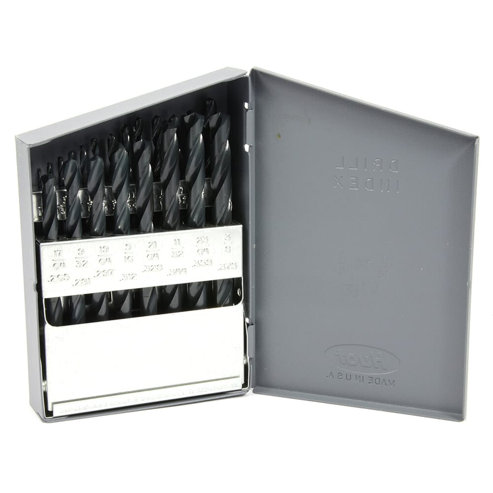 21-Piece Jobber Length Drill Bit Set, High Speed Steel (HSS), 135 Degree Split Point