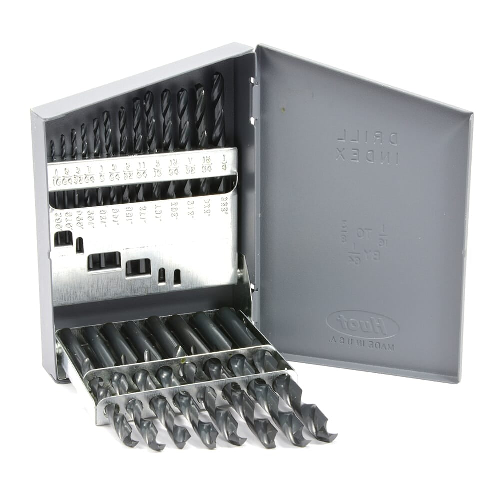 21-Piece Jobber Length Drill Bit Set, High Speed Steel (HSS), 135 Degree Split Point