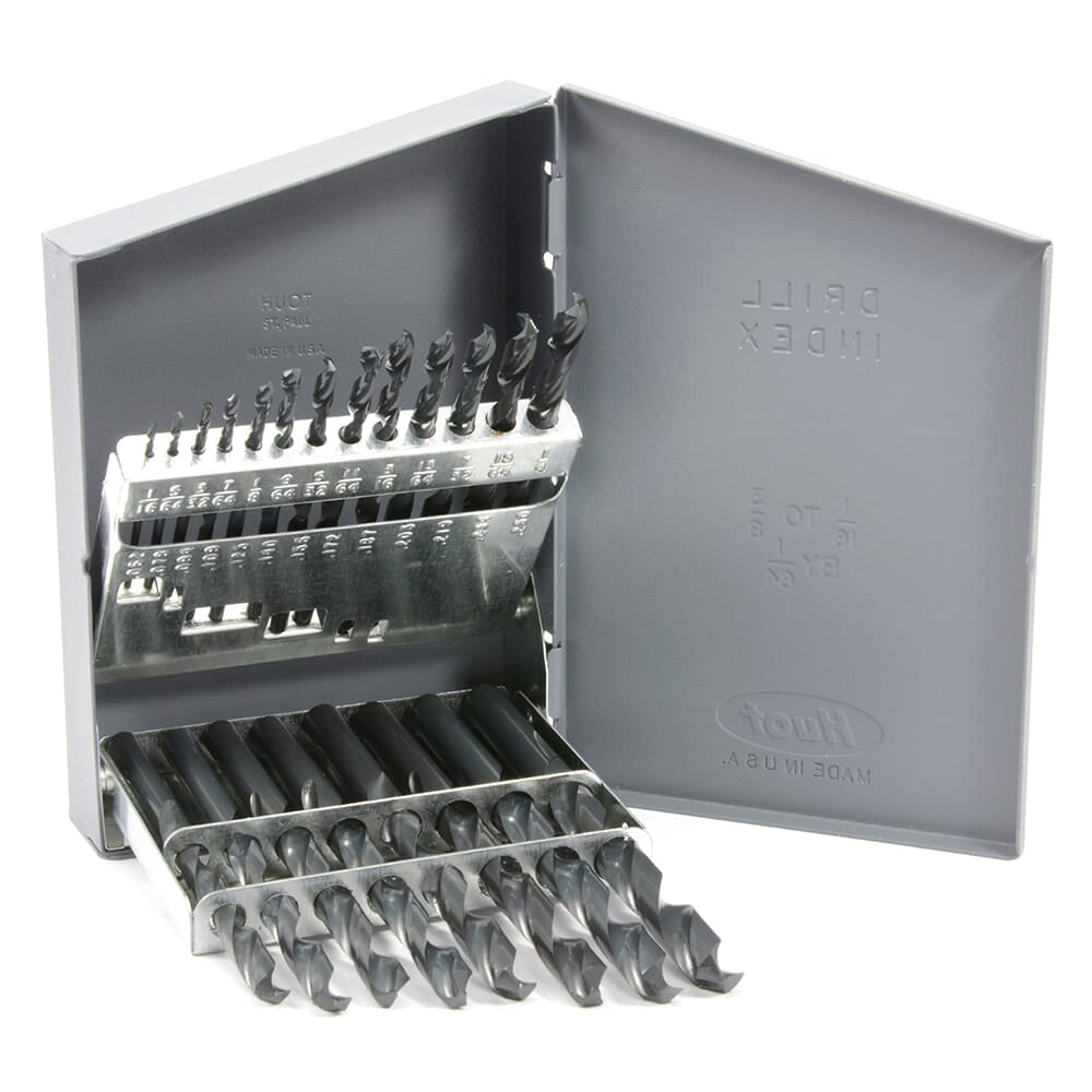21-Piece Jobber Length Drill Bit Set, High Speed Steel (HSS), 135 Degree Split Point