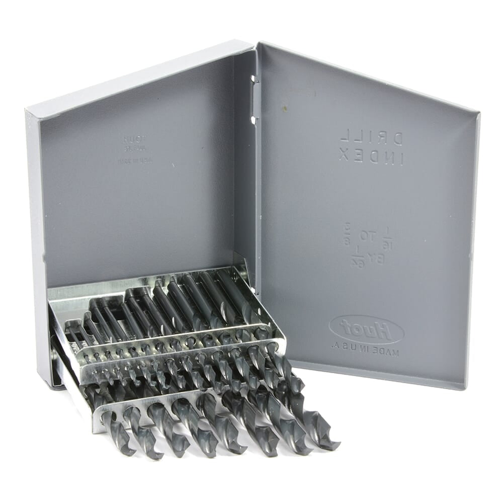 21-Piece Jobber Length Drill Bit Set, High Speed Steel (HSS), 135 Degree Split Point