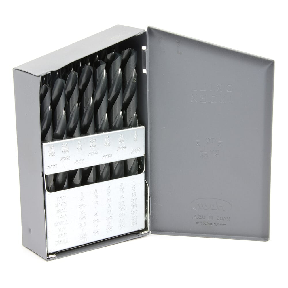 29-Piece Jobber Length Drill Bit Set, High Speed Steel (HSS), 135 Degree Split Point