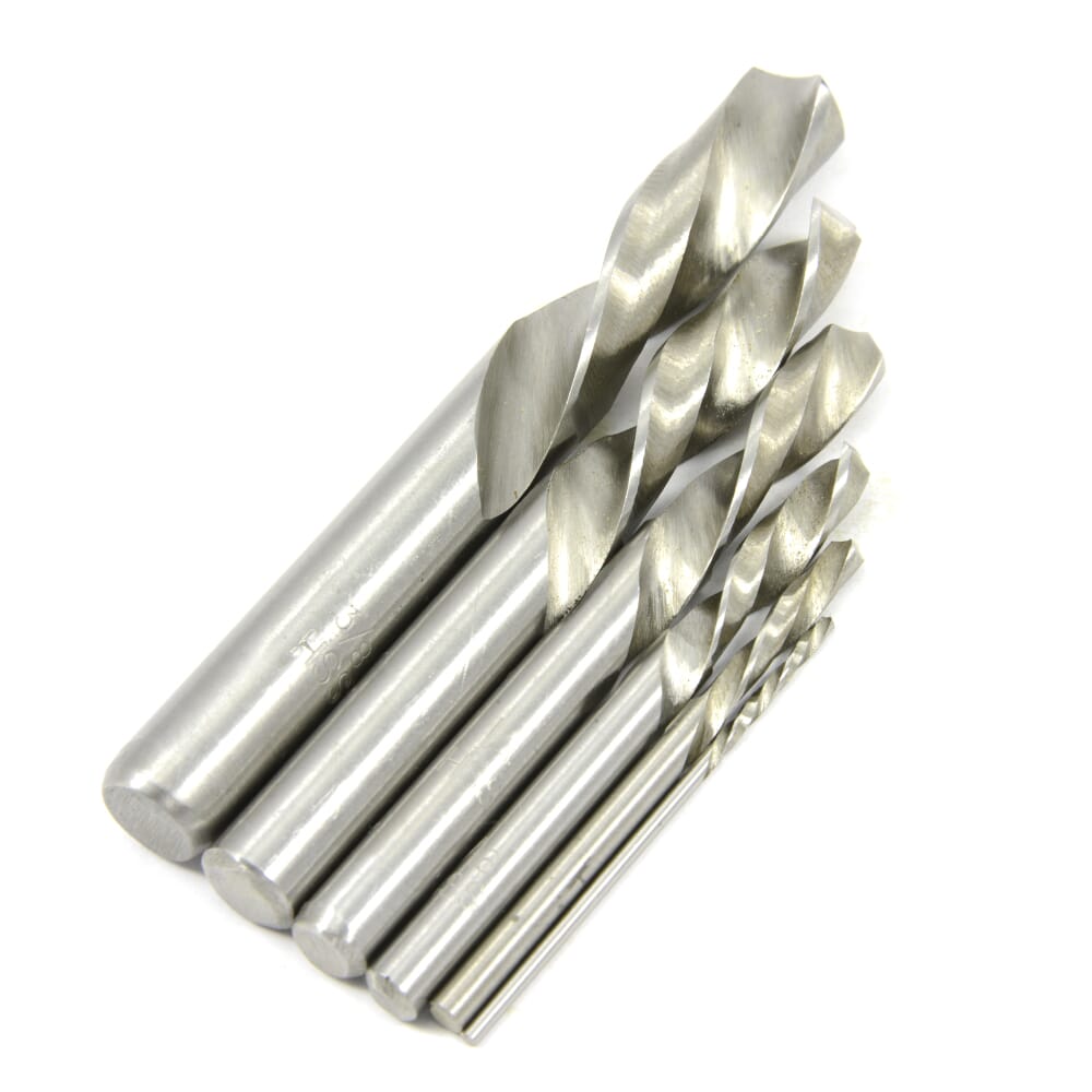 6-Piece Stubby Left Hand Drill Bit Set, High Speed Steel (HSS)