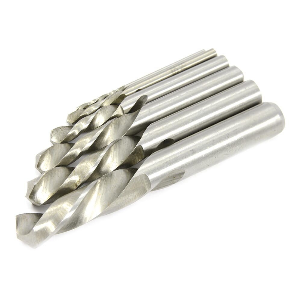 6-Piece Stubby Left Hand Drill Bit Set, High Speed Steel (HSS)