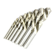 8-Piece Stubby Left Hand Drill Bit Set, High Speed Steel (HSS)