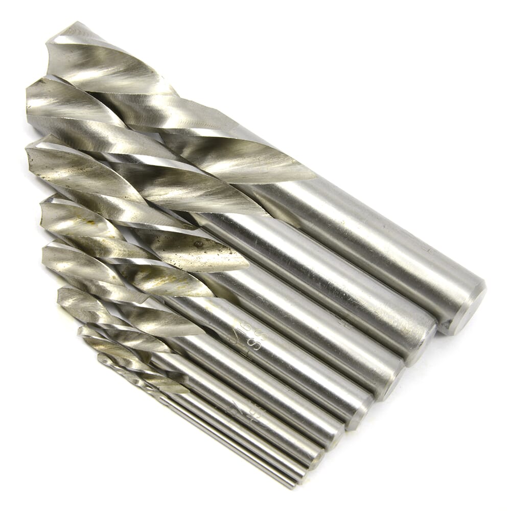 8-Piece Stubby Left Hand Drill Bit Set, High Speed Steel (HSS)