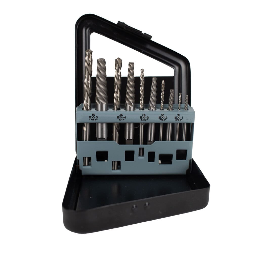 Forney 10-Piece Left Hand Drill Bit and Screw Extractor Set