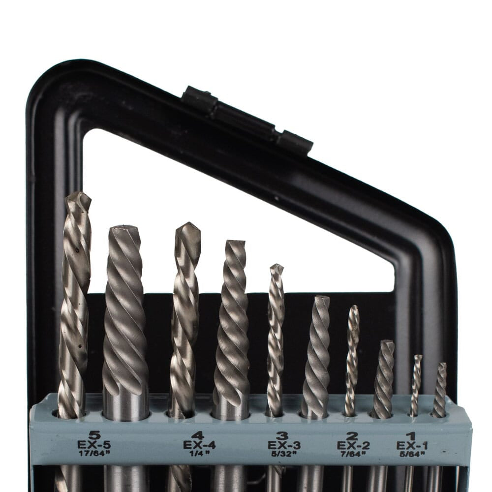 Forney 10-Piece Left Hand Drill Bit and Screw Extractor Set