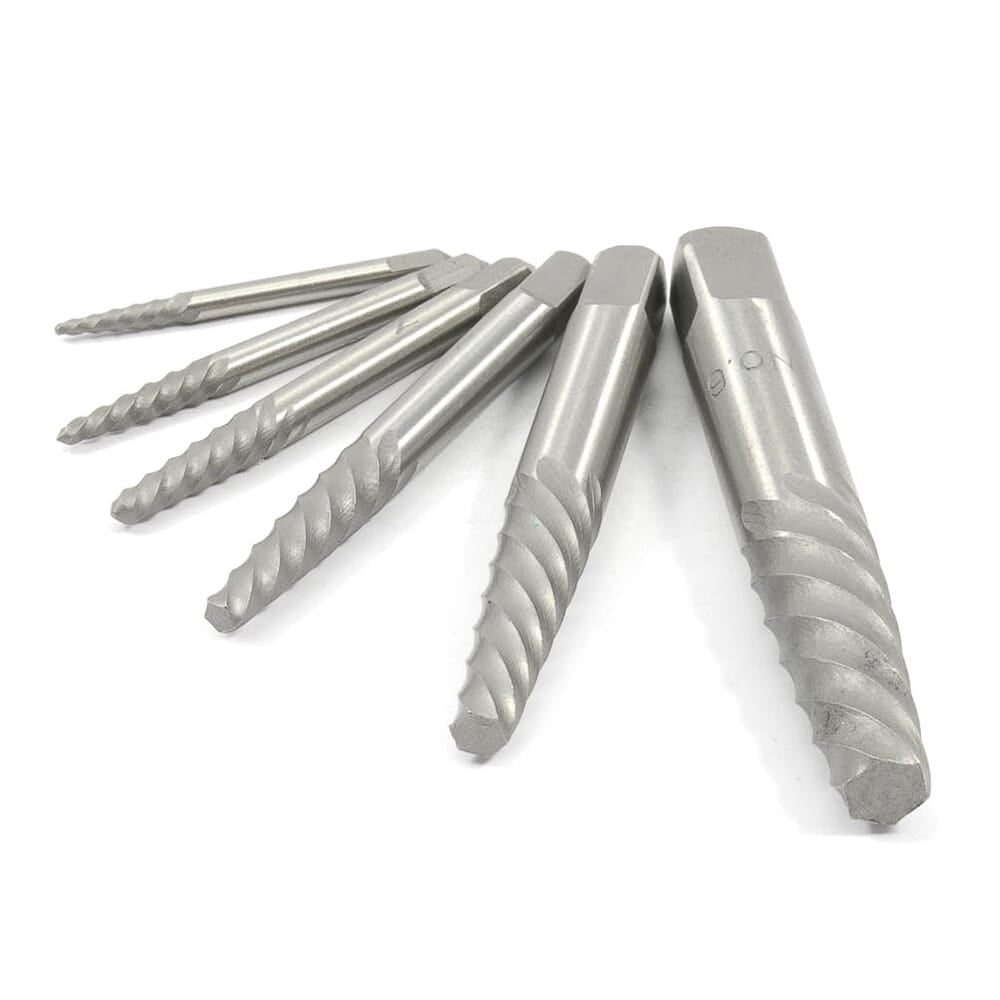 6-Piece Helical Flute Screw Extractor Set