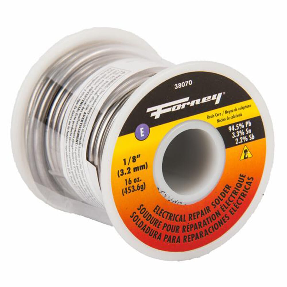 Solder, Electrical Repair, Rosin Core, 1/8 in, 16 Ounce