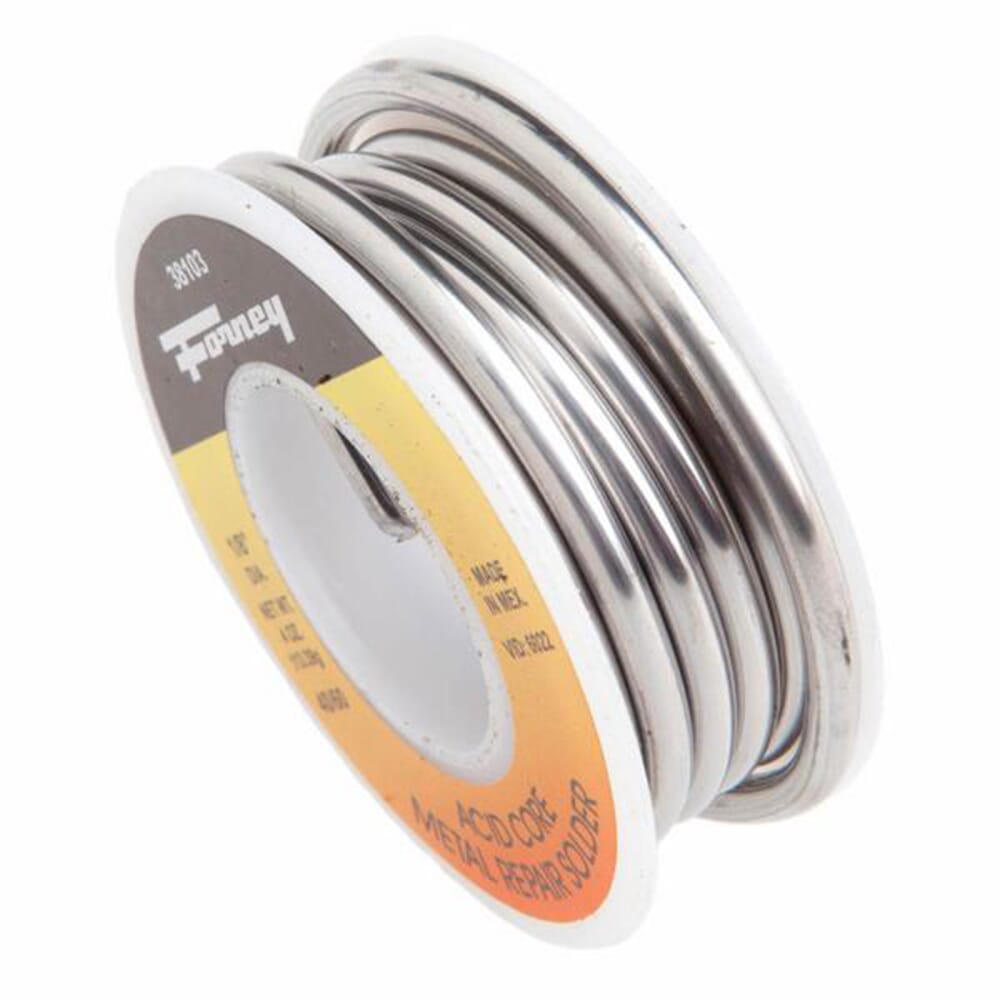 Solder, General Purpose Repair, Acid Core, 1/8 in, 4 Ounce