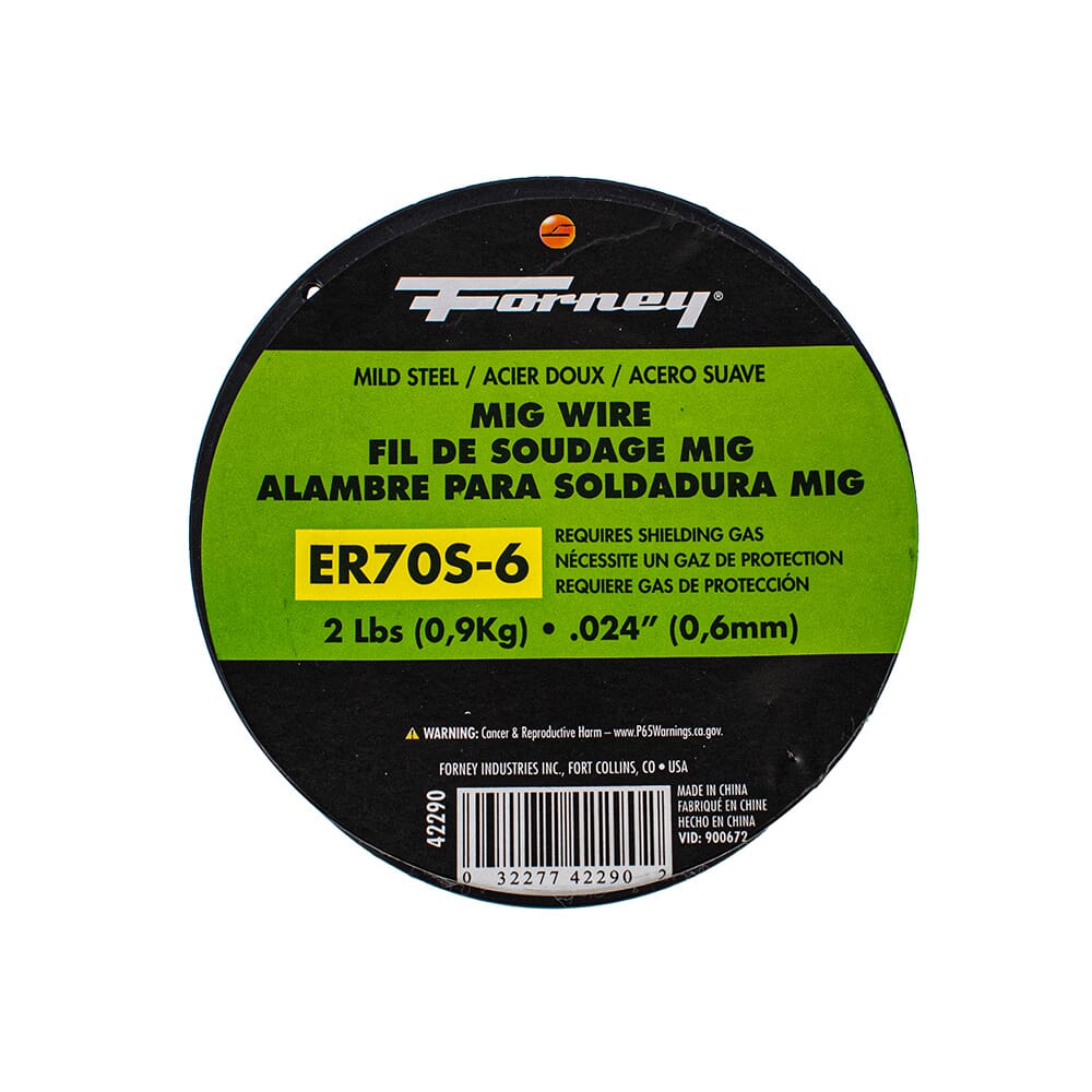 ER70S-6, MIG Welding Wire, Mild Steel, .024 in Diameter x 2 Pound Spool