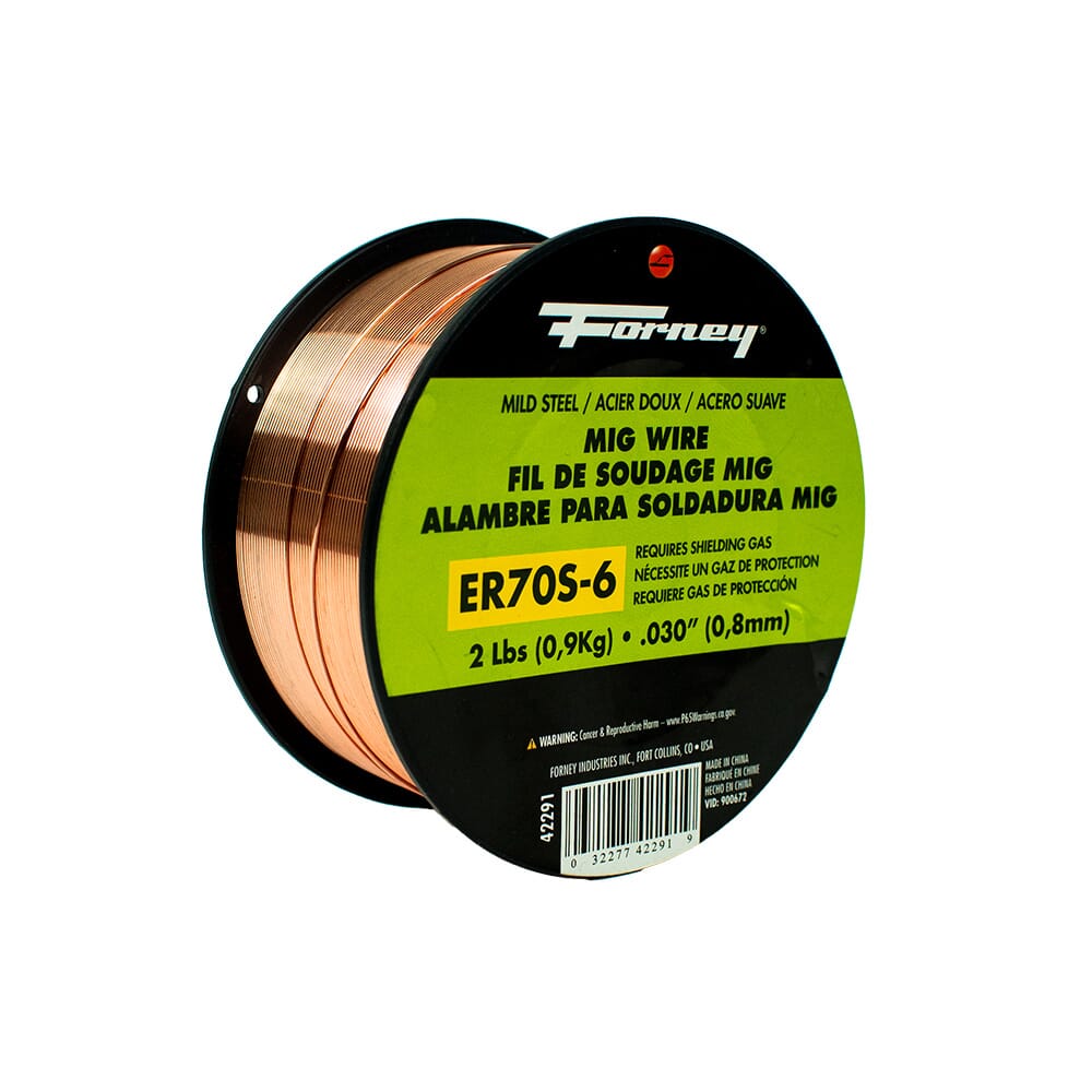 ER70S-6, MIG Welding Wire, Mild Steel, .030 in Diameter x 2 Pound Spool