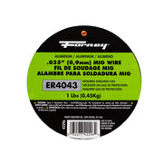 ER4043, MIG Welding Wire, Aluminum, .035 in Diameter x 1 Pound