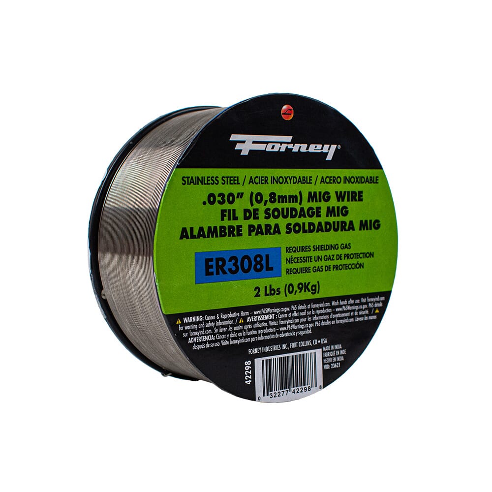 ER308L, MIG Welding Wire, Stainless Steel (SS), .030 in x 2 Pound