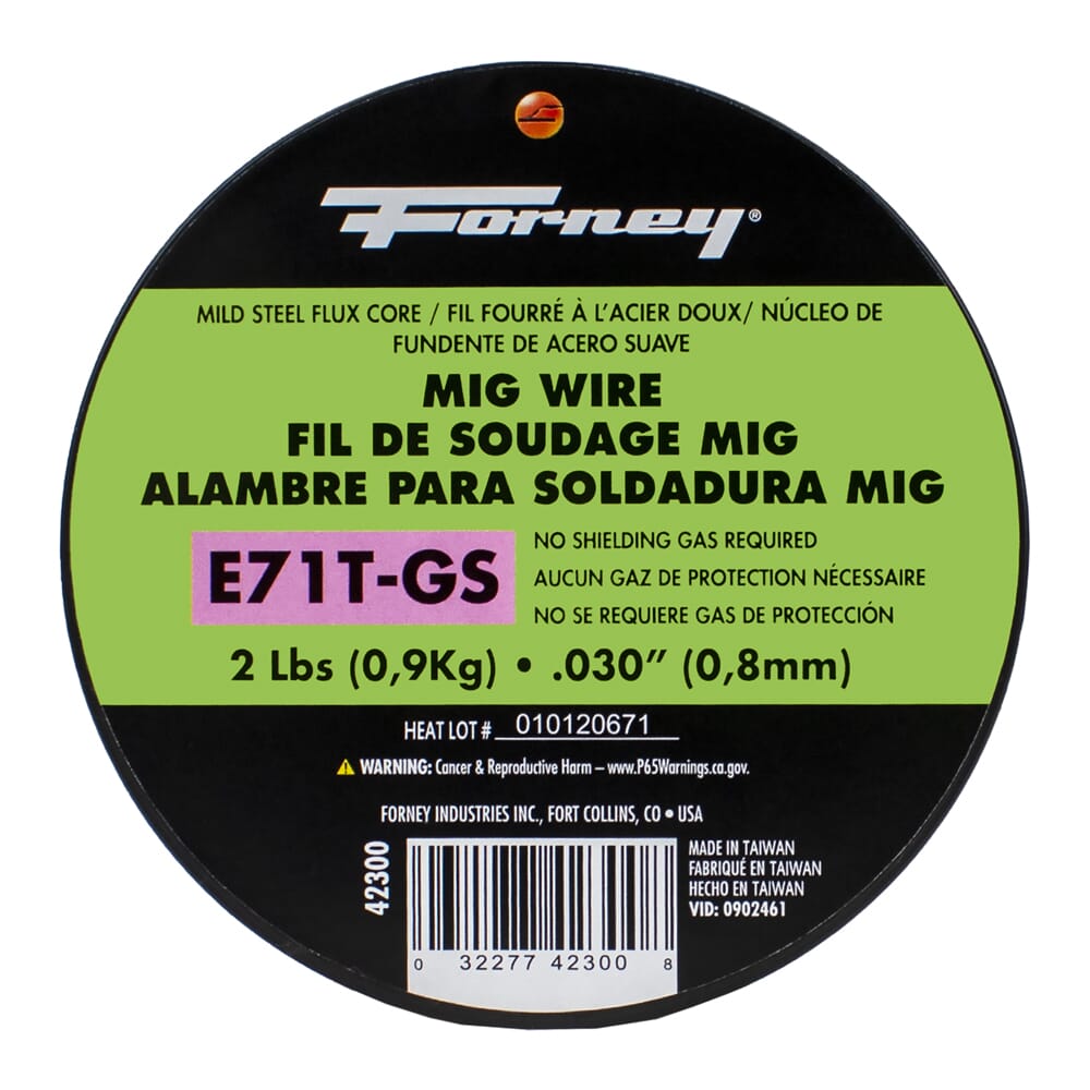 E71T-GS Self, Steel Flux-Core Welding Wire, .030 in x 2 Pound