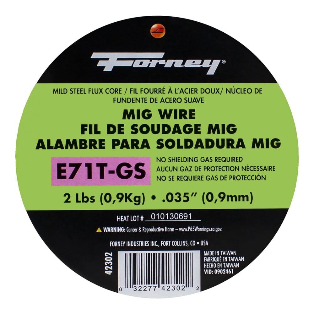 E71T-GS Self, Steel Flux-Core Welding Wire, .035 in x 2 Pound