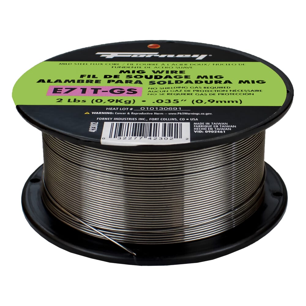E71T-GS Self, Steel Flux-Core Welding Wire, .035 in x 2 Pound