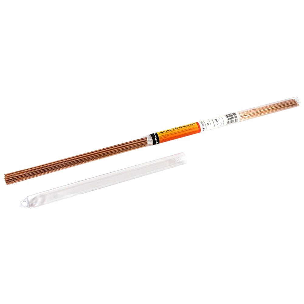 Brazing, TIG, Steel Rod, 1/8 in x 36 in, 5 Pound