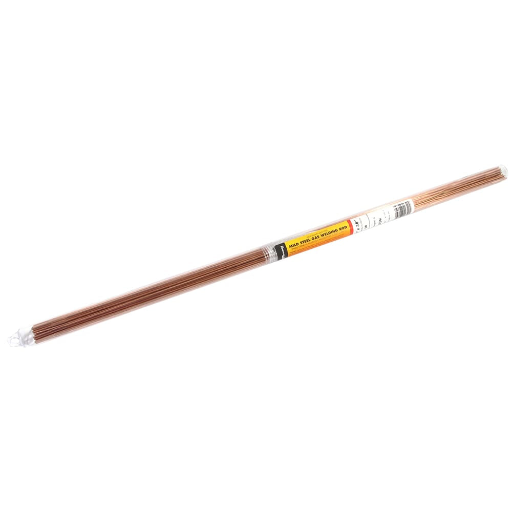 Brazing, TIG, Steel Rod, 1/8 in x 36 in, 5 Pound