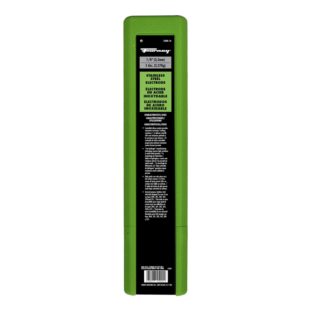 E308L-16, Stainless Steel Electrode, 1/8 in x 5-Pound