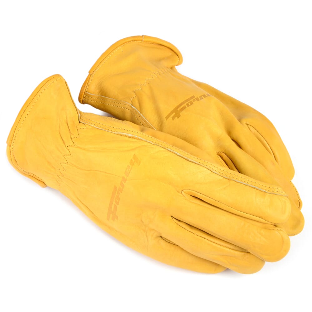 Premium Cowhide Leather Driver Work Gloves (Men's L)